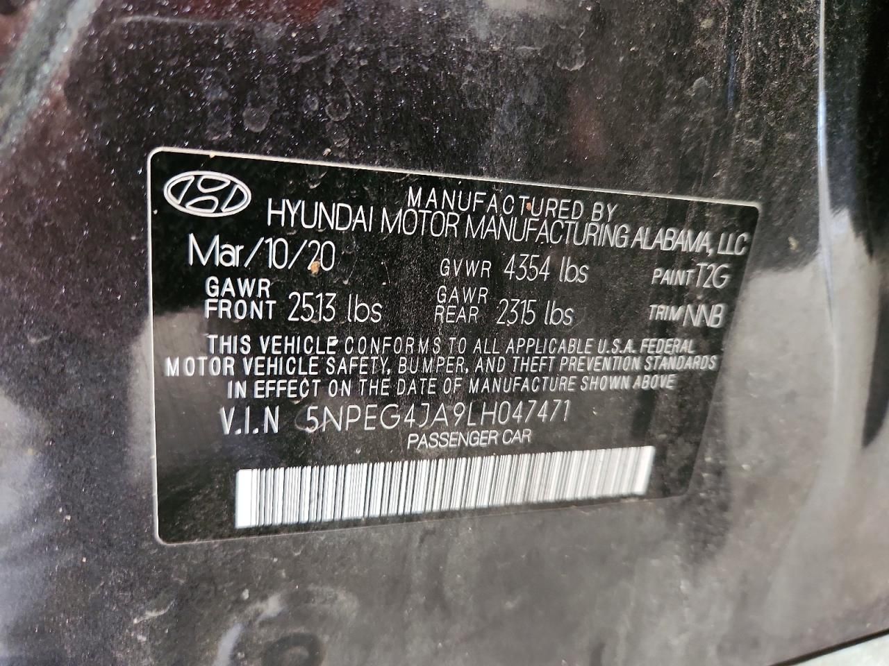 2020 Hyundai Sonata se