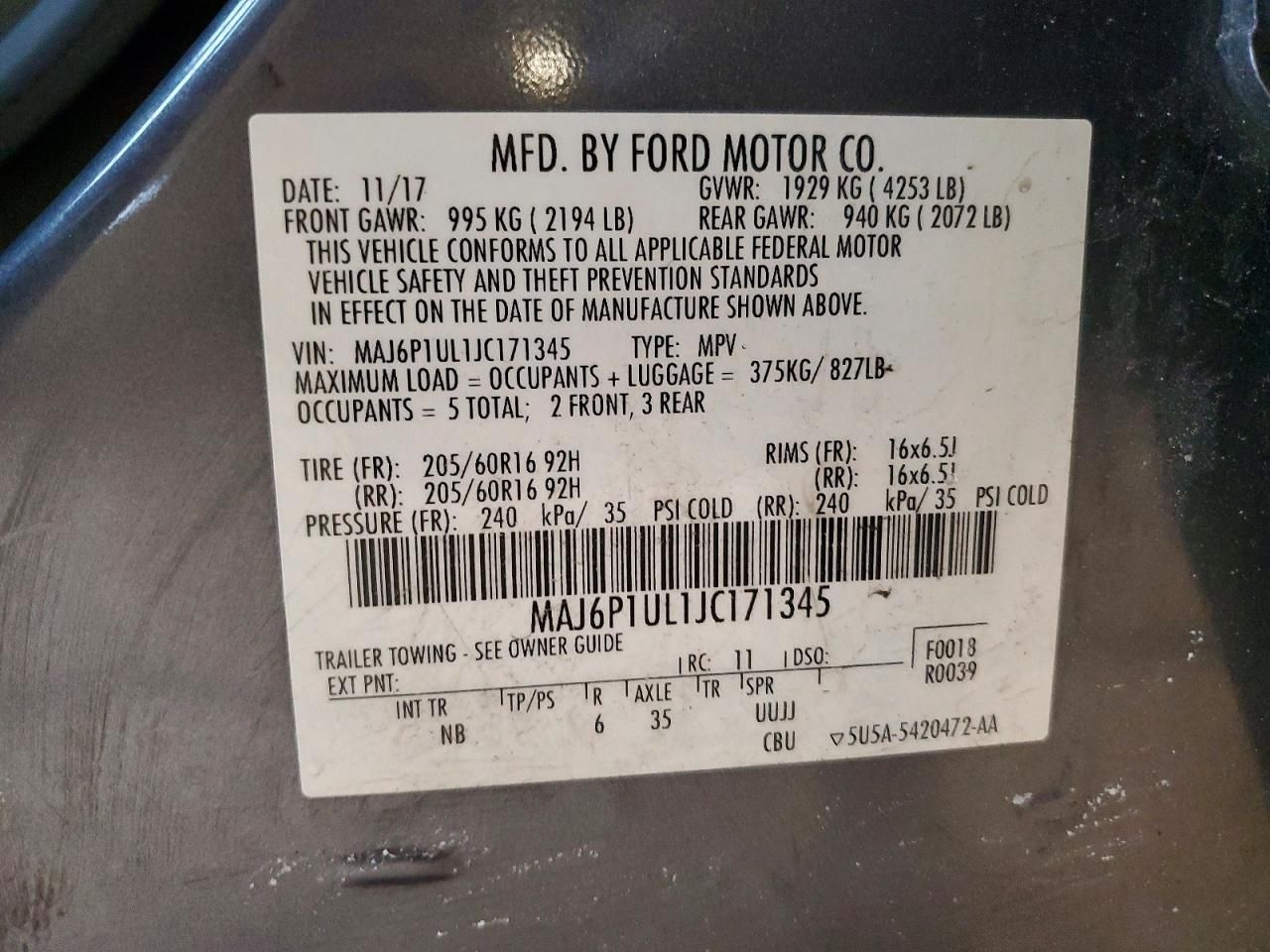 2018 Ford Ecosport se