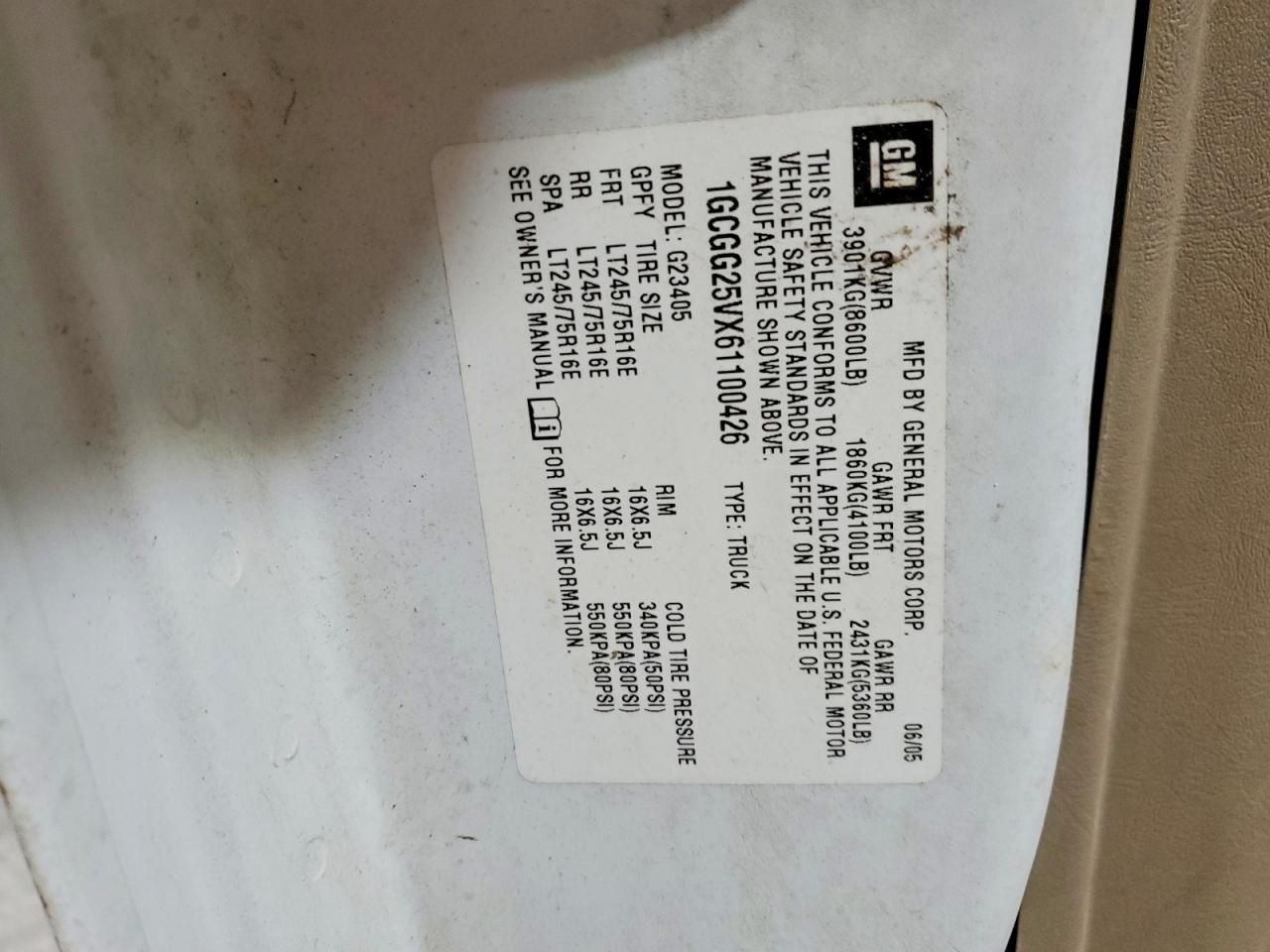 2006 Chevrolet Express G2500