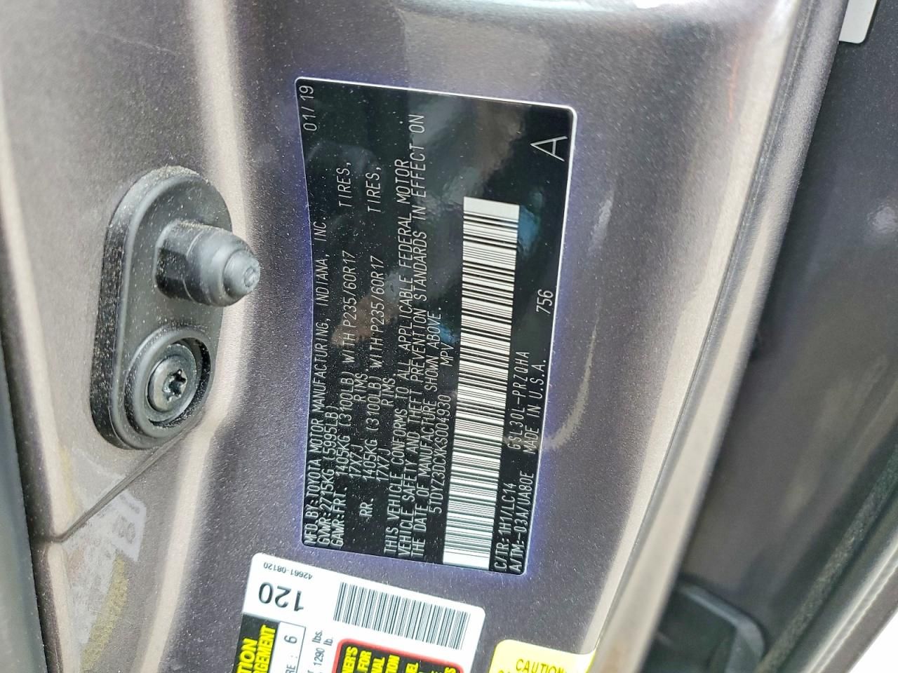 2019 Toyota Sienna xle