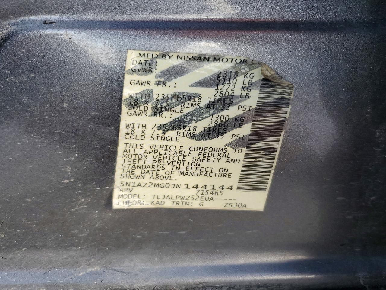 2018 Nissan Murano s