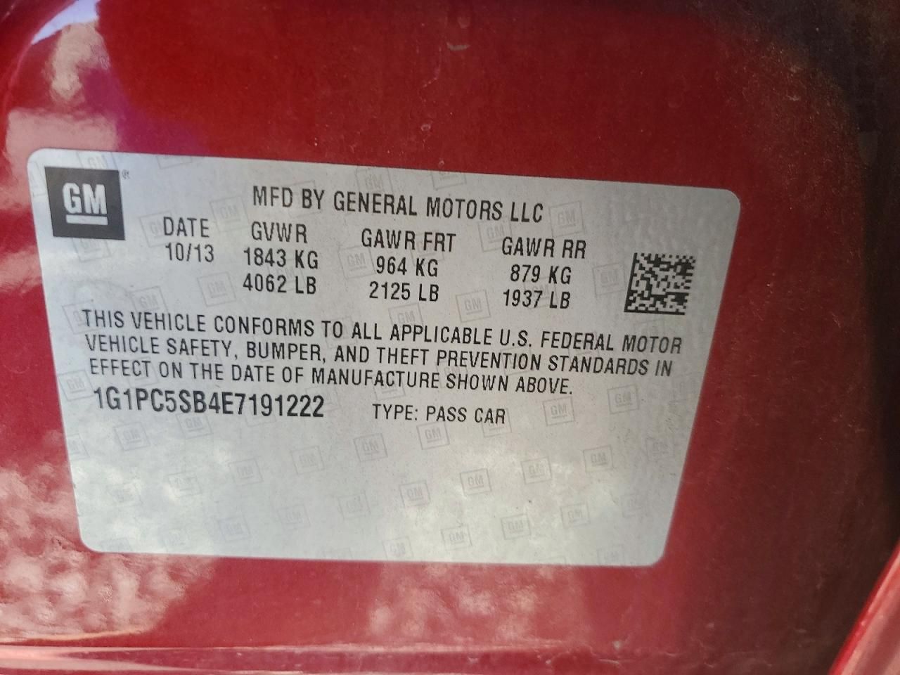 2014 Chevrolet Cruze lt