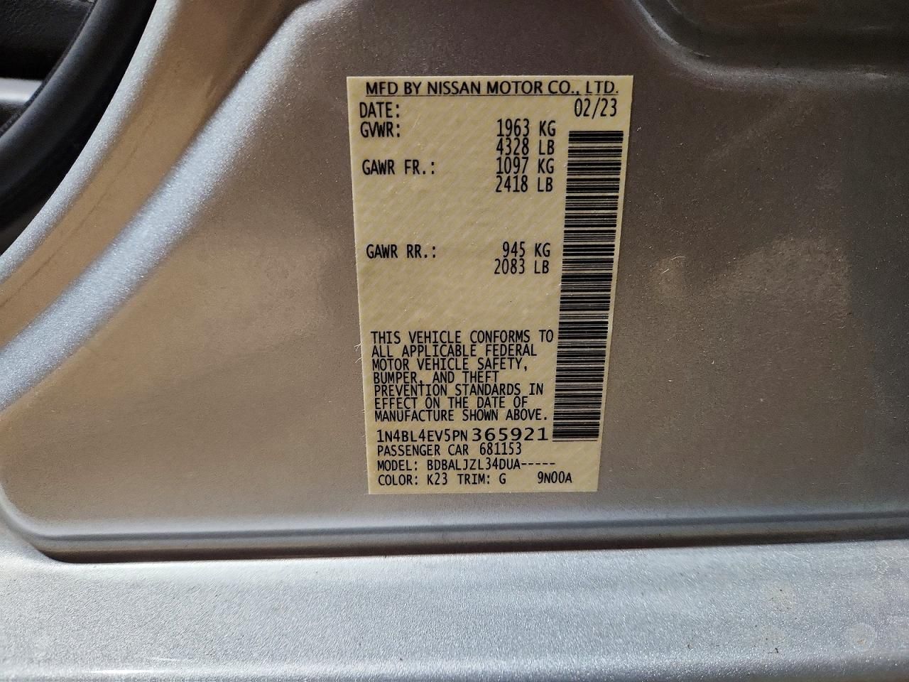 2023 Nissan Altima sl