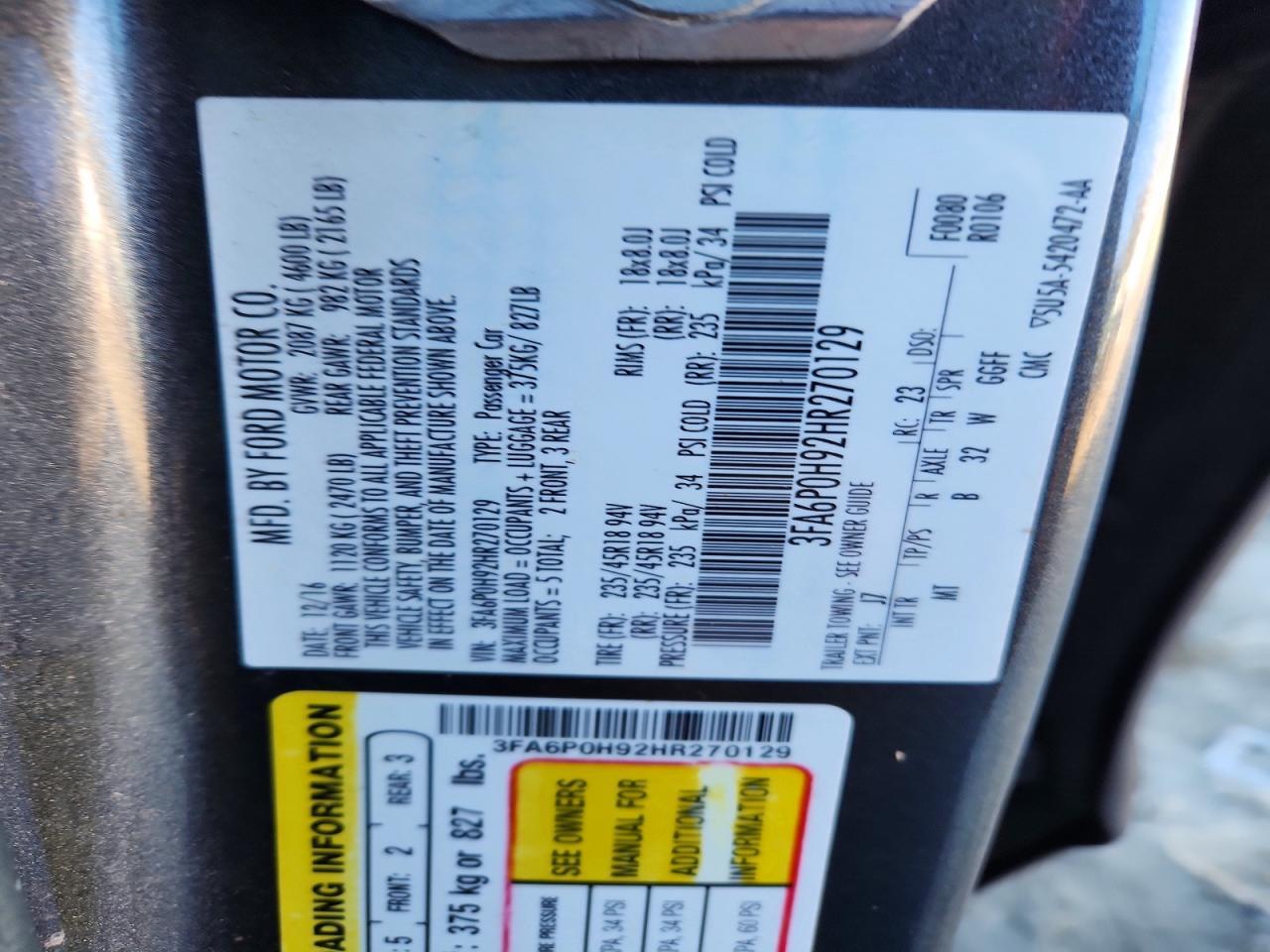 2017 Ford Fusion se