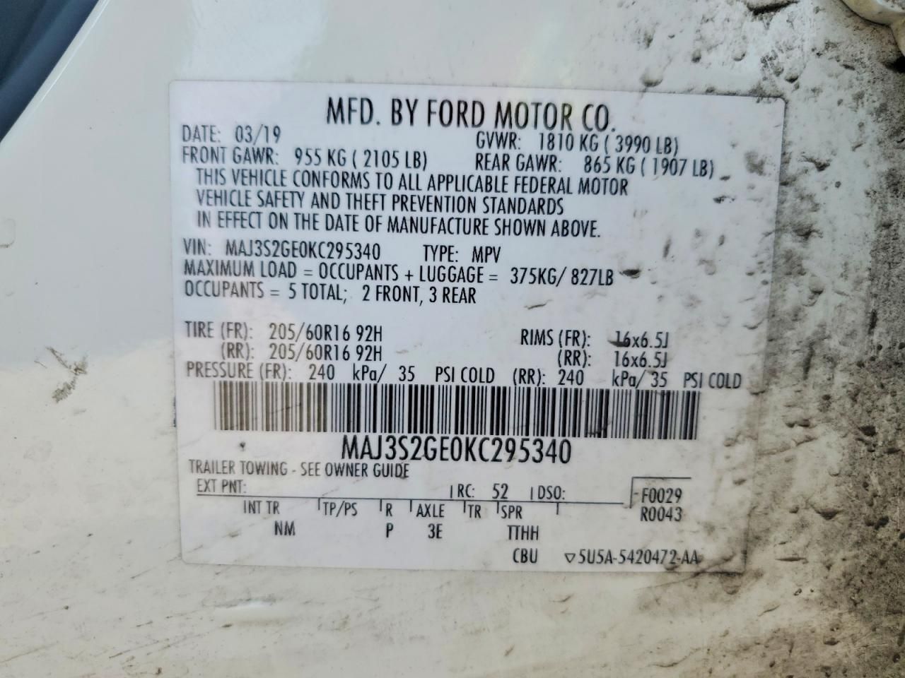 2019 Ford Ecosport se