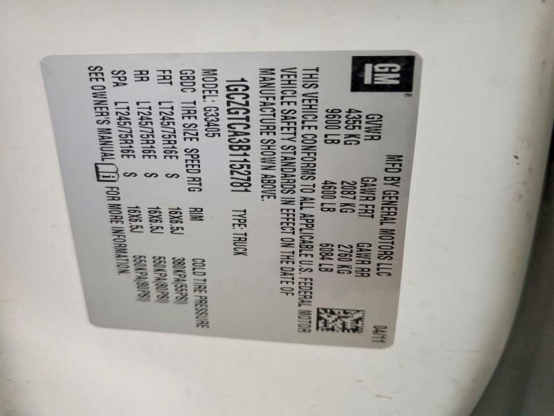 2011 Chevrolet Express G3500 Utility / Service Van