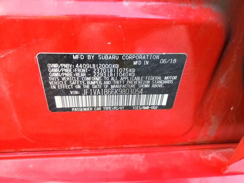 2019 Subaru Wrx Premium