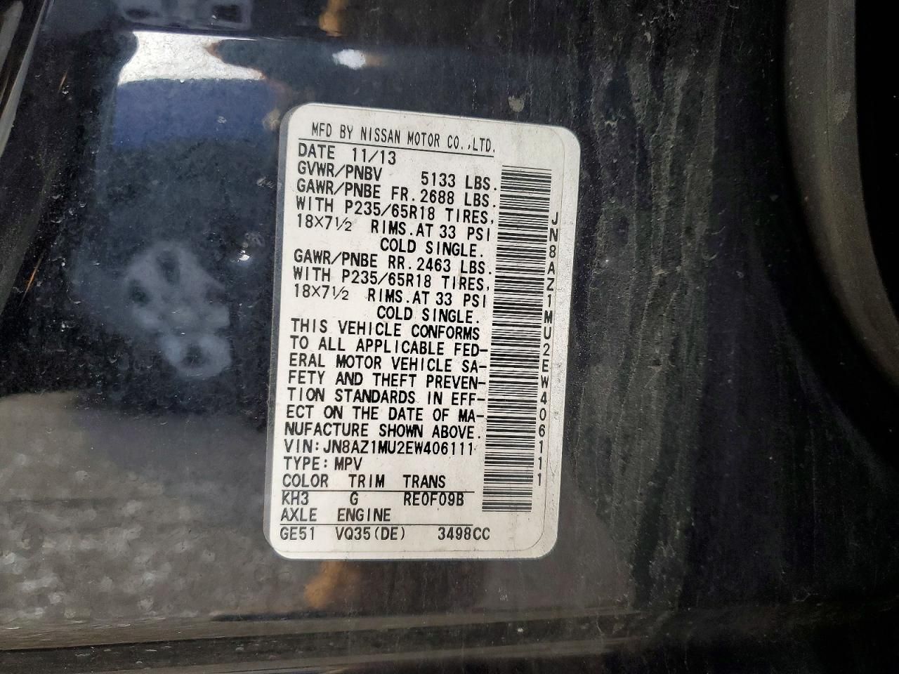 2014 Nissan Murano s