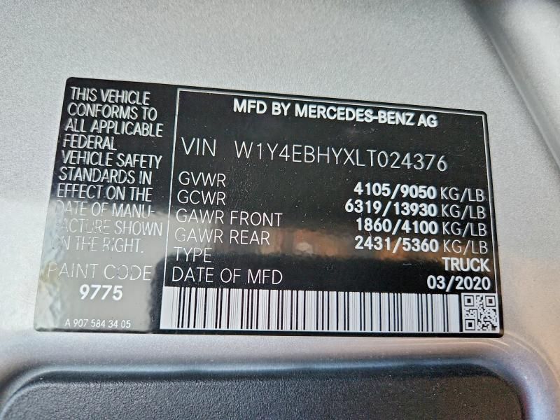 2020 Mercedes-Benz 2020 Mercedes Benz Sprinter 2500 Utility / Service