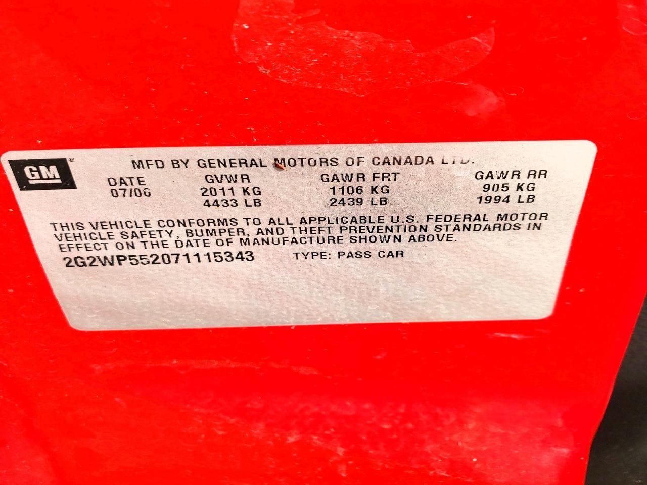 2007 Pontiac Grand Prix