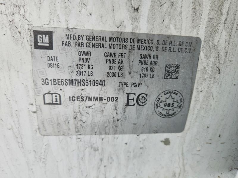 2017 Chevrolet Cruze lt