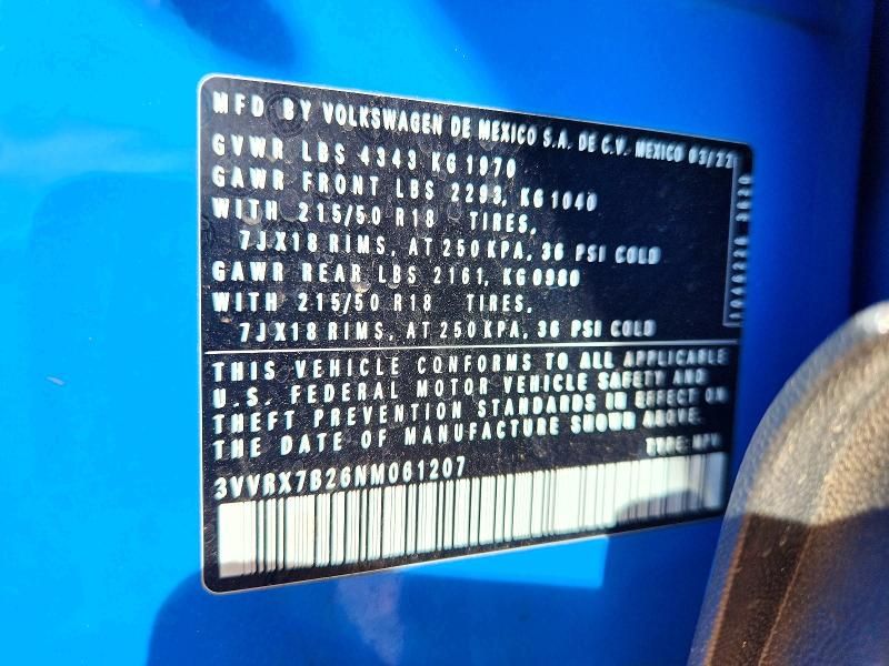 2022 Volkswagen Taos se