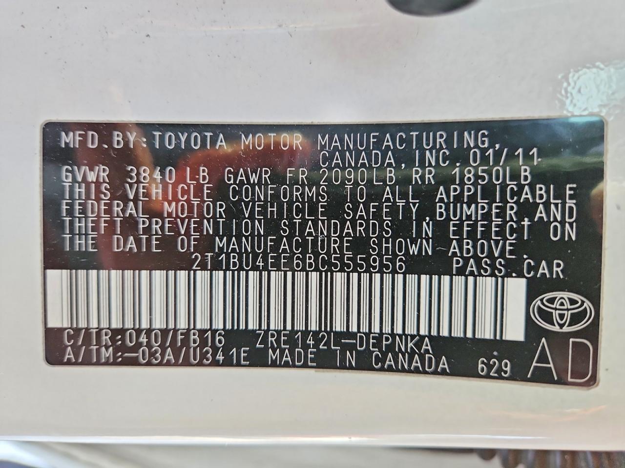 2011 Toyota Corolla Base