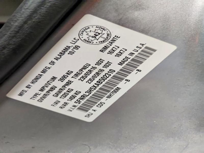 2010 Honda Odyssey ex