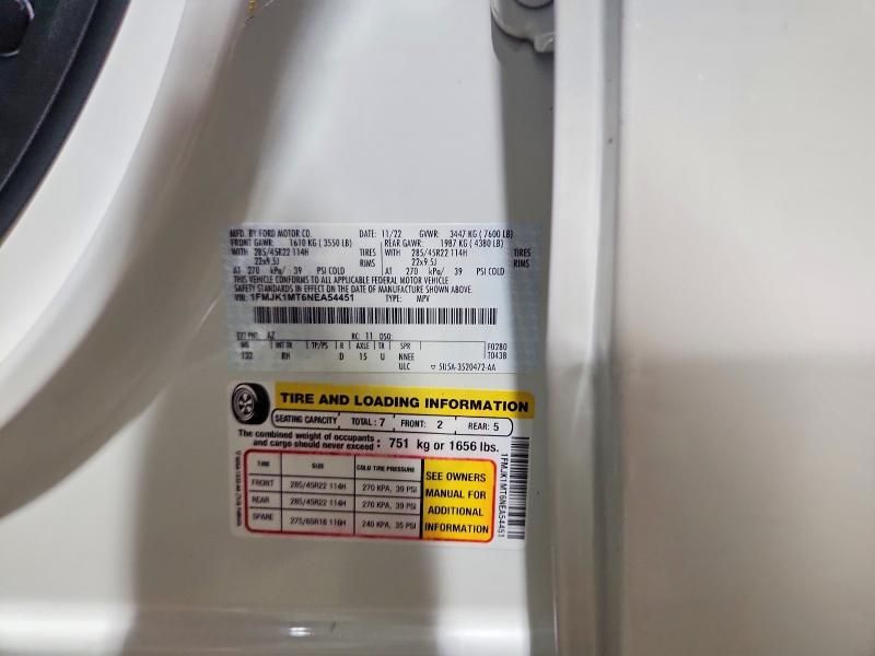 2022 Ford Expedition max Platinum