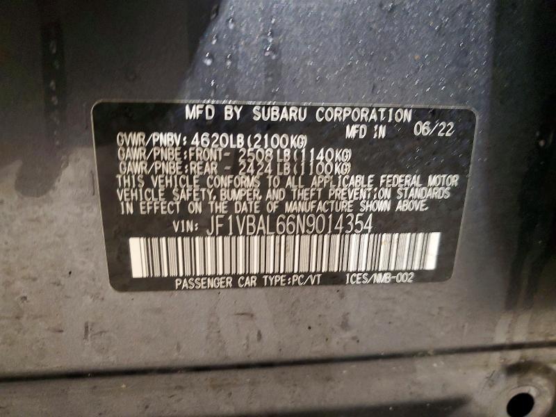 2022 Subaru Wrx Limited