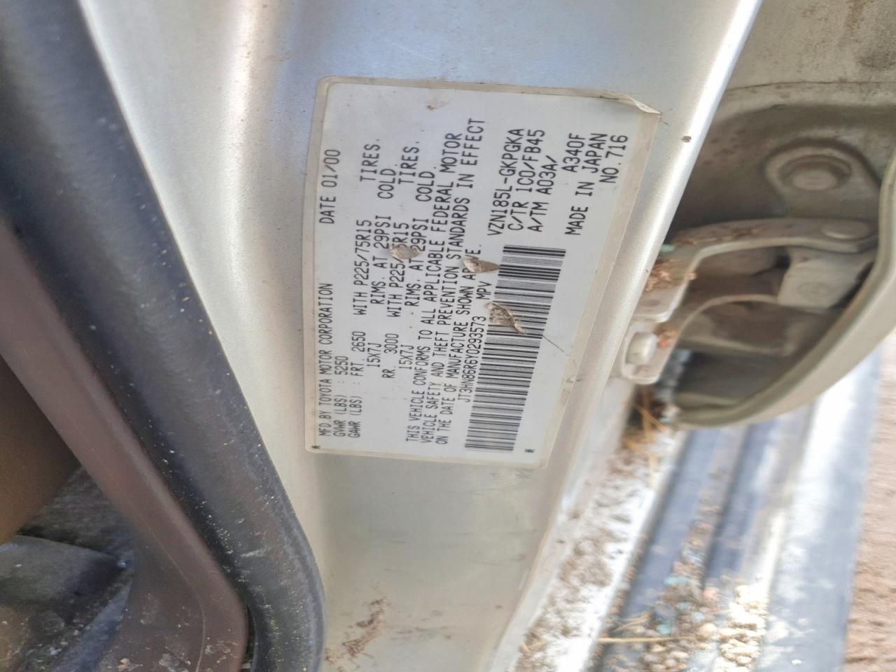 2000 Toyota 4runner SR5