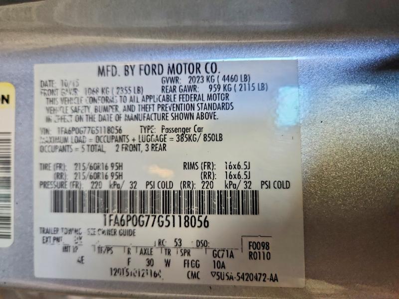 2016 Ford Fusion s