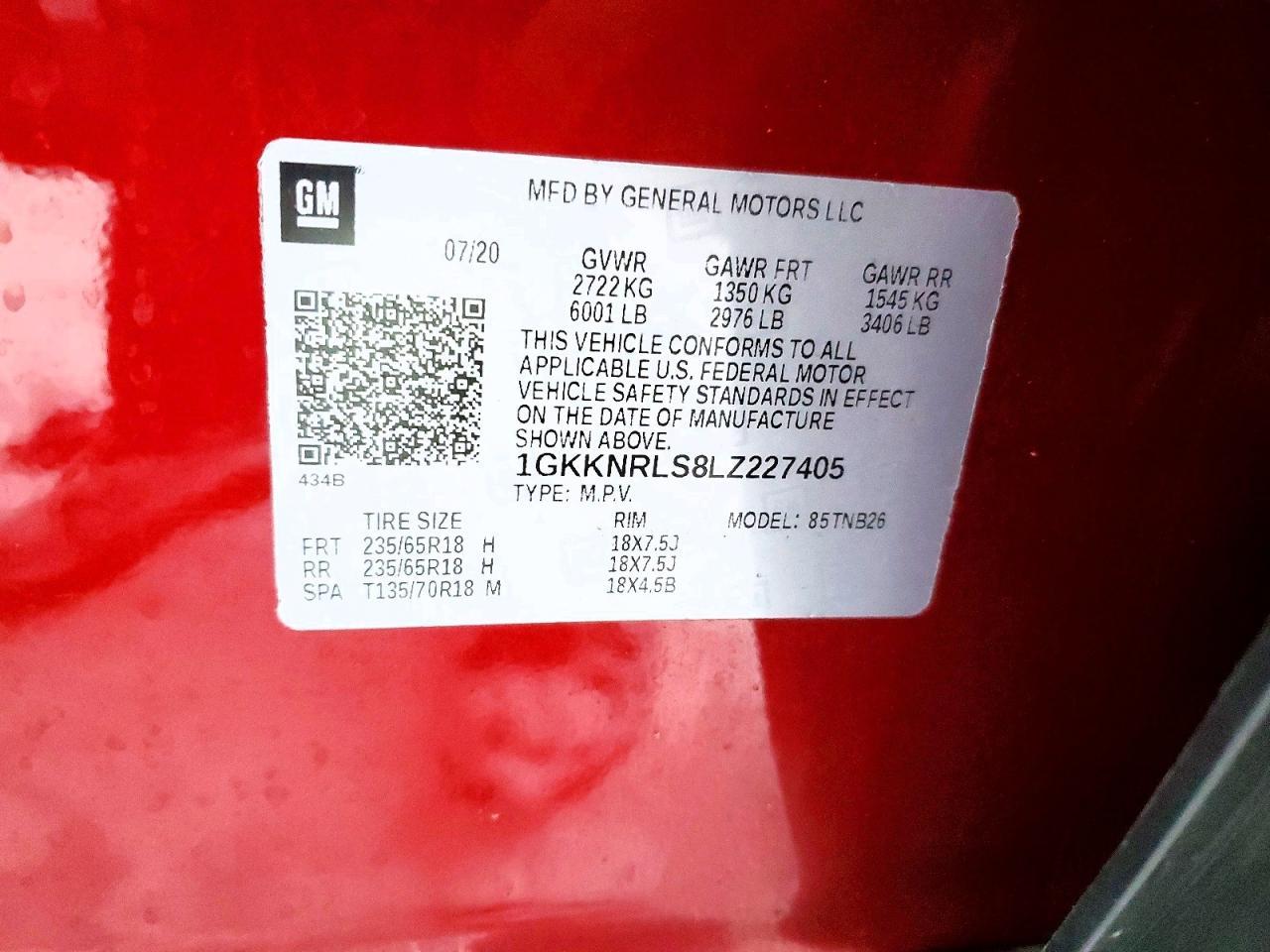 2020 GMC Acadia sle