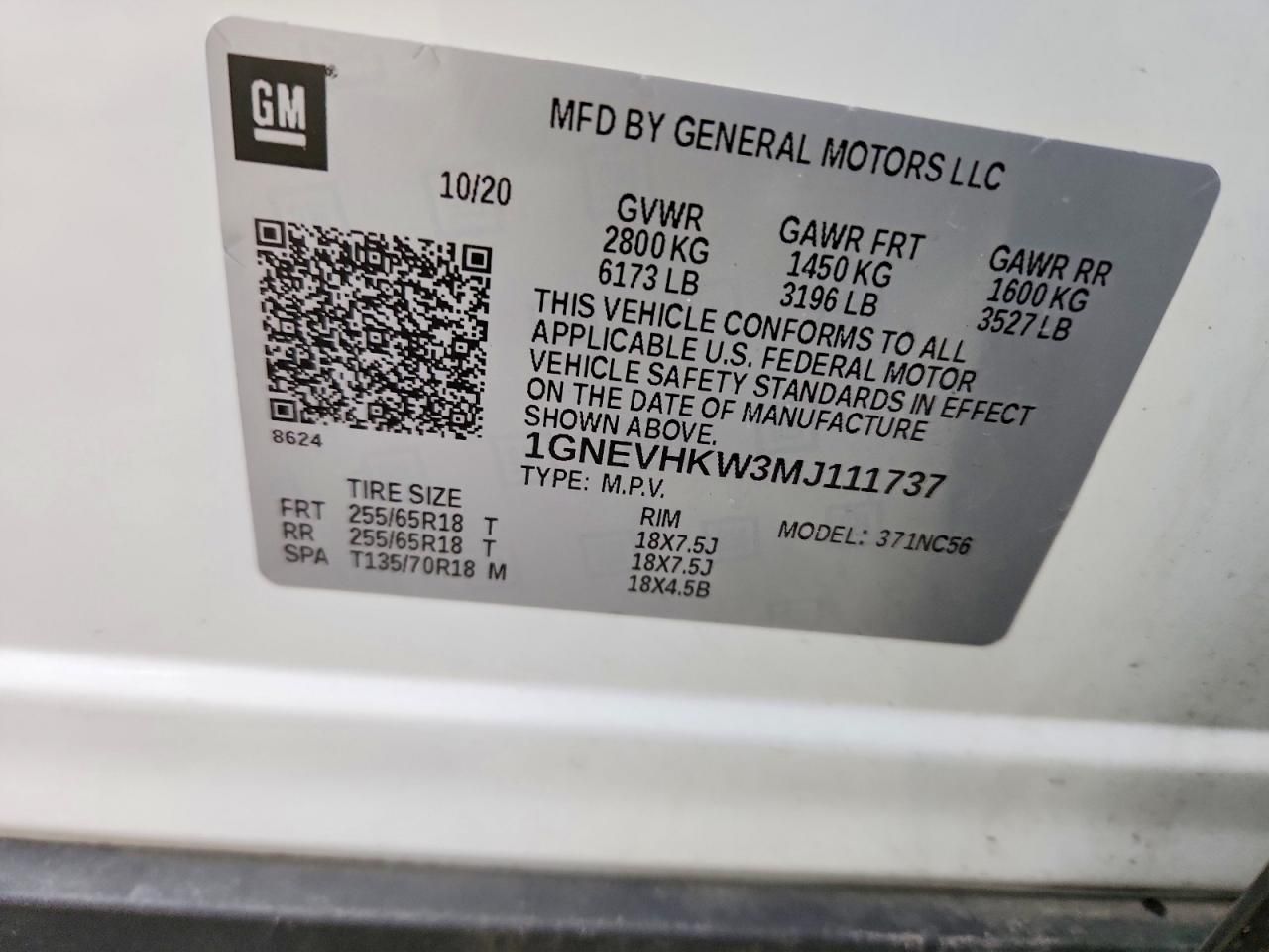 2021 Chevrolet Traverse lt