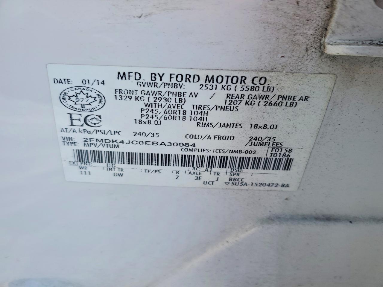 2014 Ford Edge sel