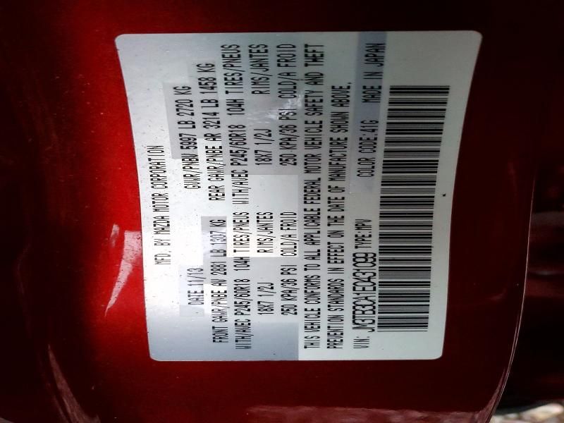 2014 Mazda Cx-9 Touring