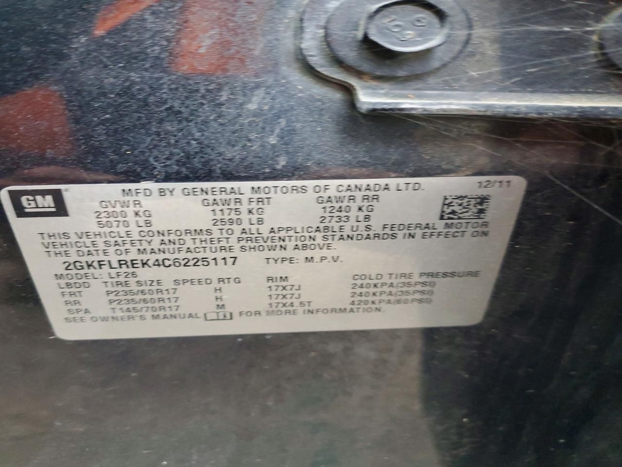 2012 GMC Terrain sle