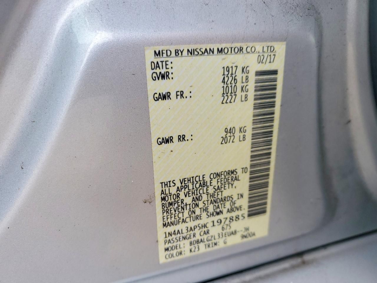 2017 Nissan Altima 2.5