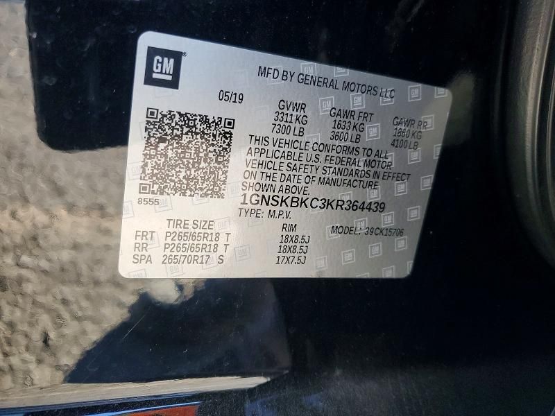 2019 Chevrolet Tahoe K1500 lt