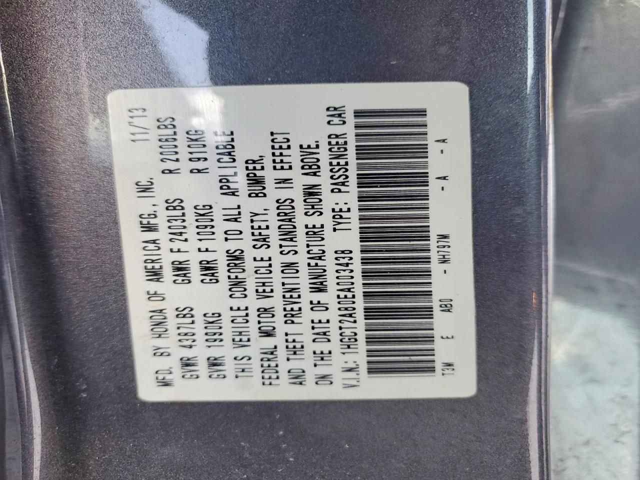 2014 Honda Accord exl