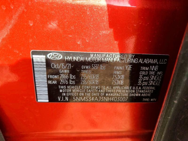 2022 Hyundai Santa fe sel