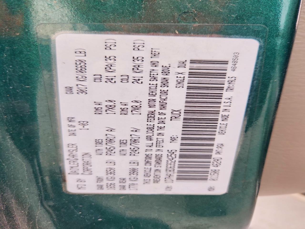 2003 Dodge Ram 1500 st