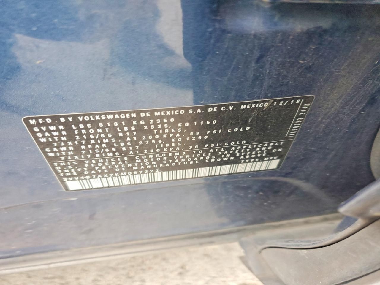 2019 Volkswagen Tiguan s