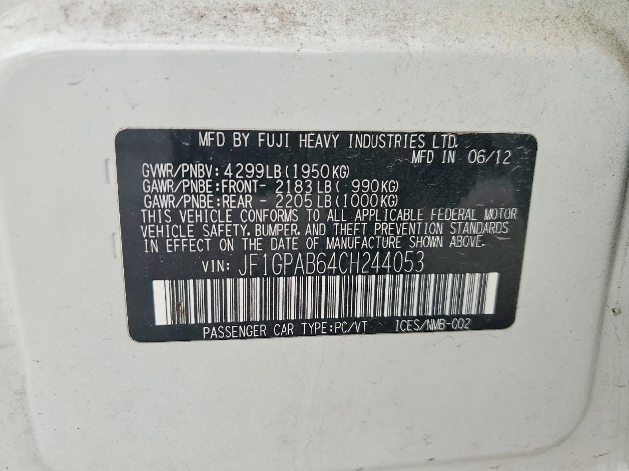 2012 Subaru Impreza Premium