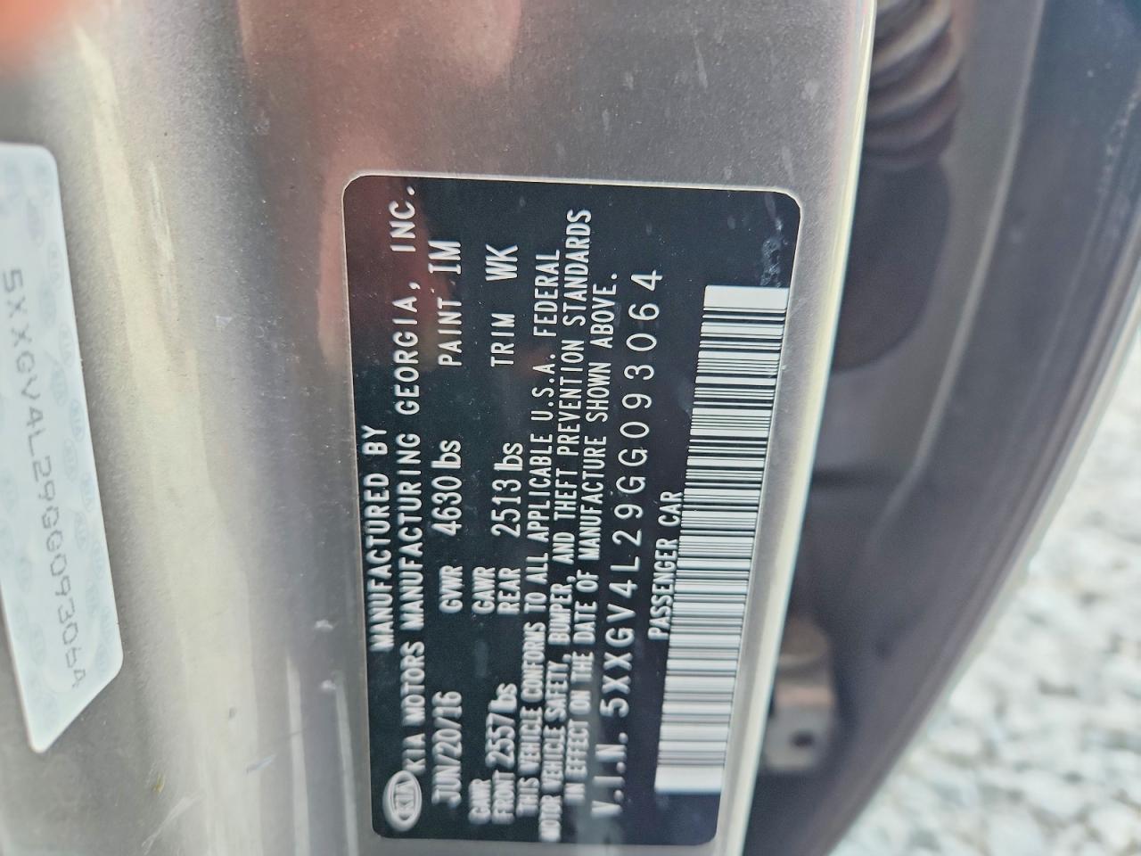 2016 KIA Optima sxl