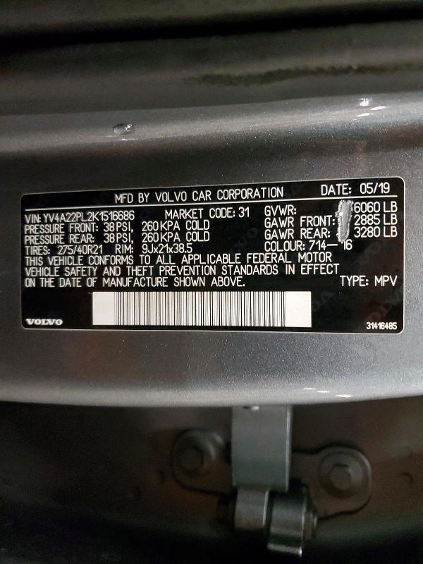 2019 Volvo Xc90 T6 Inscription