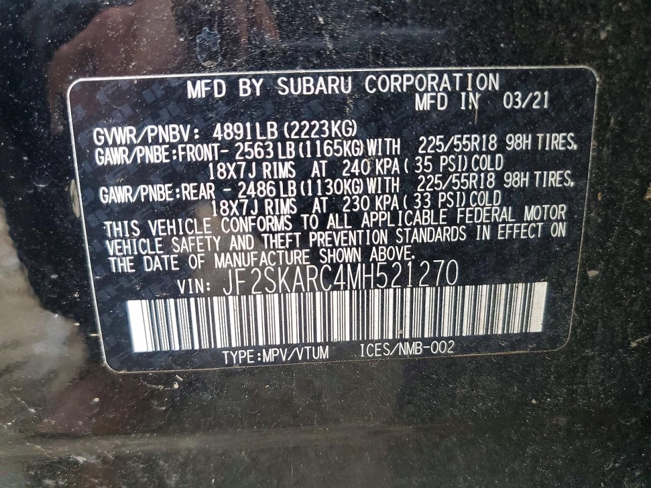 2021 Subaru Forester Sport