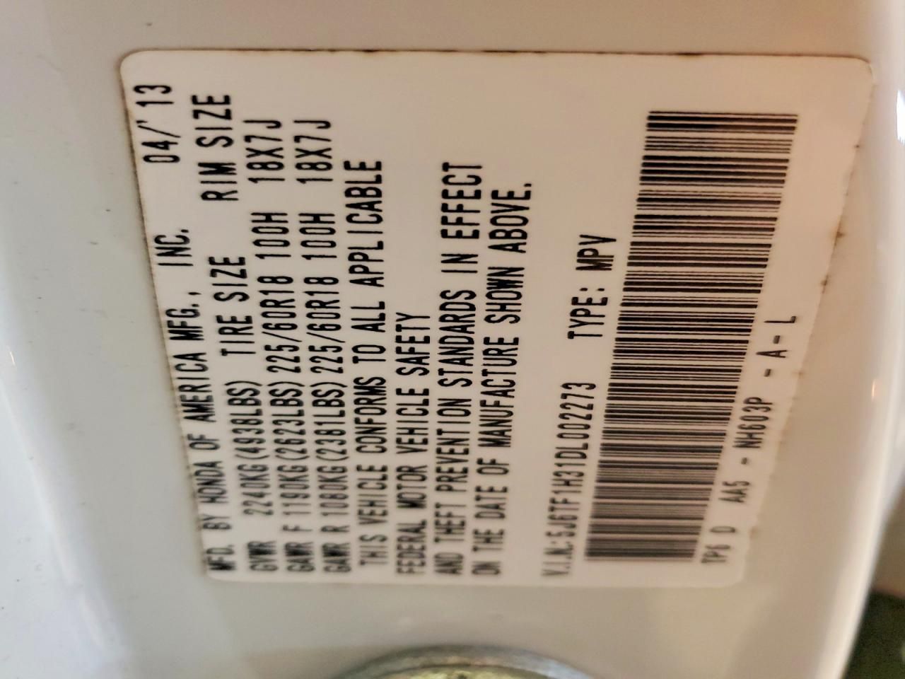 2013 Honda Crosstour ex