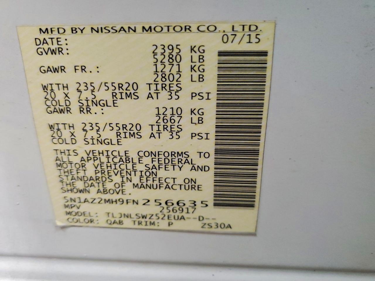 2015 Nissan Murano s