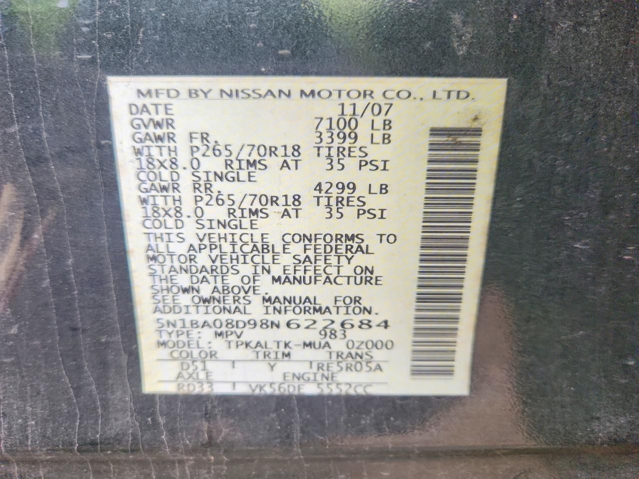 2008 Nissan Armada se