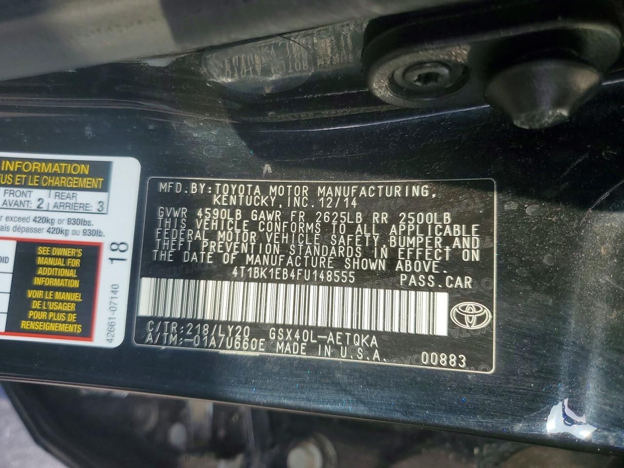 2015 Toyota Avalon xle