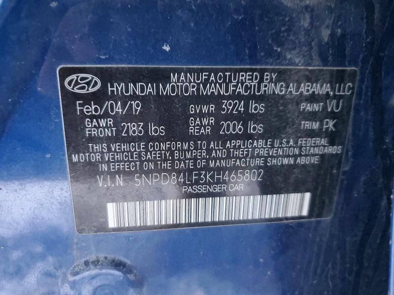 2019 Hyundai Elantra sel