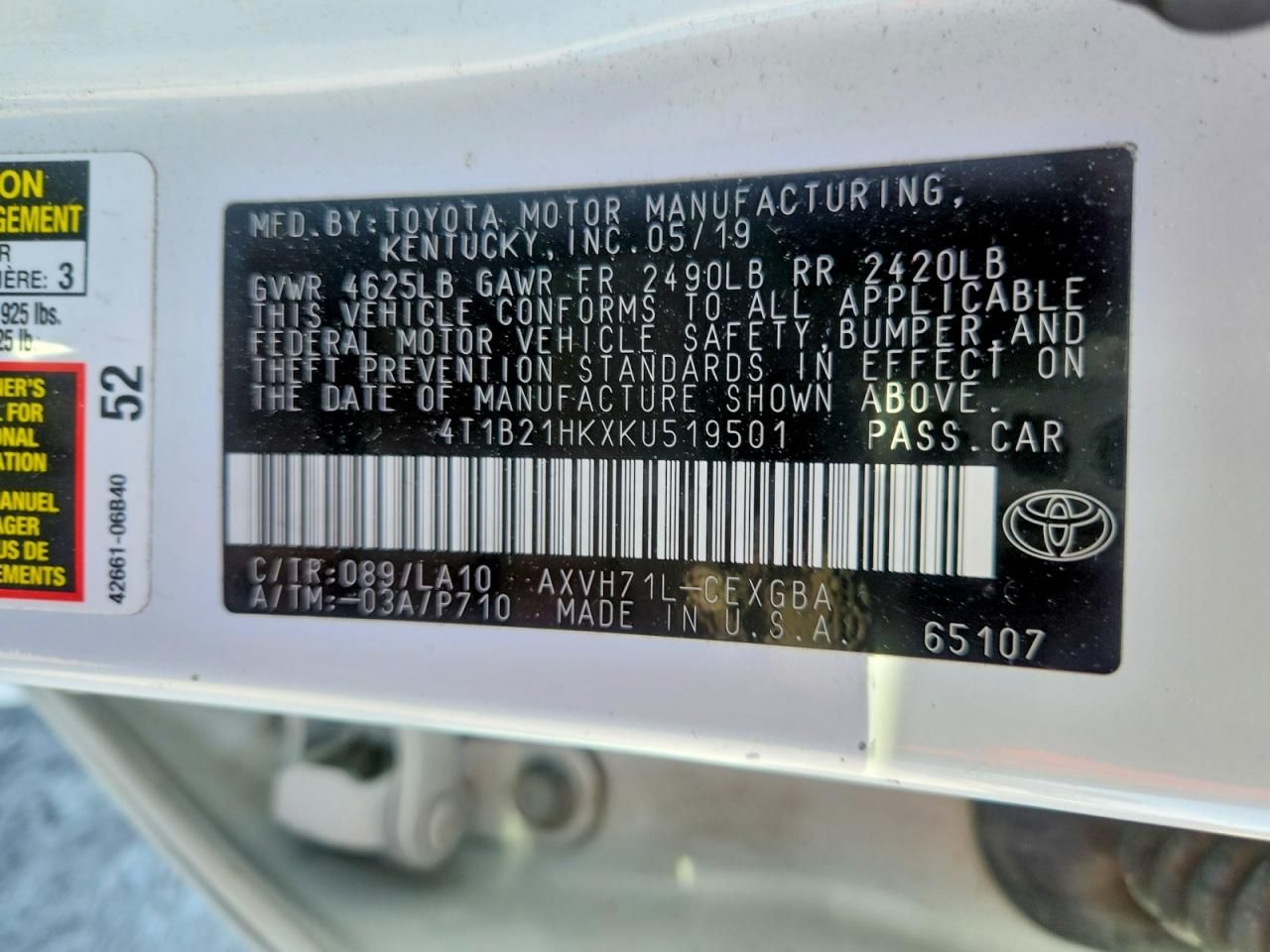 2019 Toyota Camry Hybrid