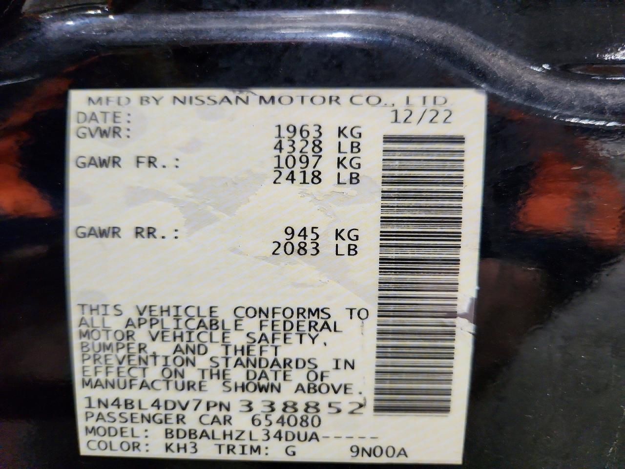 2023 Nissan Altima sv