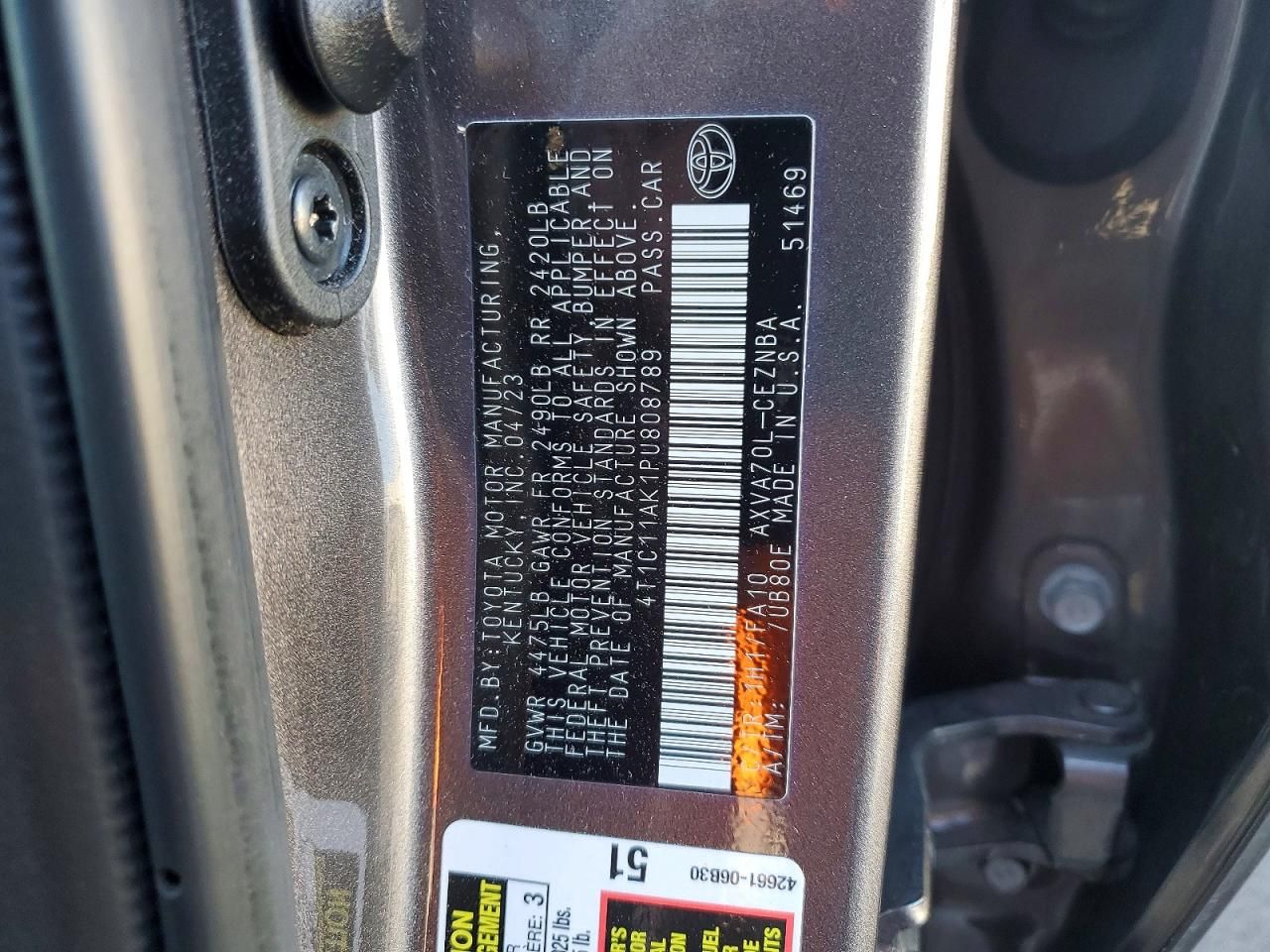 2023 Toyota Camry le