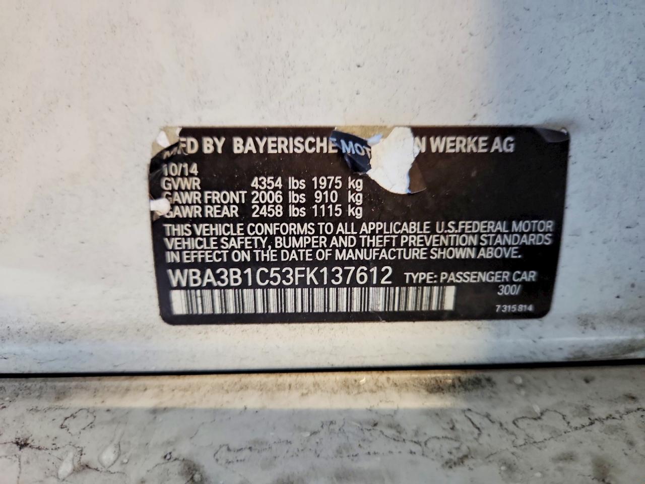 2015 BMW 320 i
