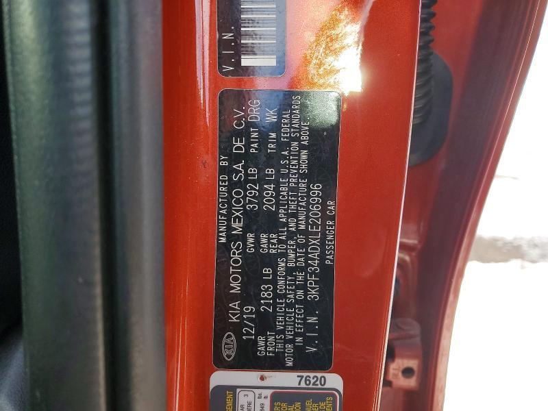 2020 KIA Forte gt Line