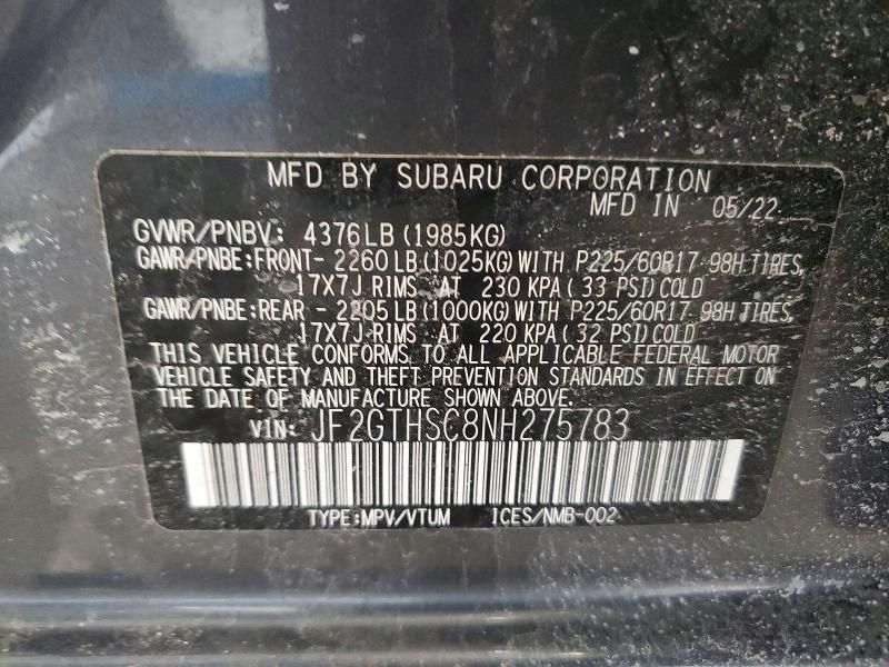 2022 Subaru Crosstrek Sport