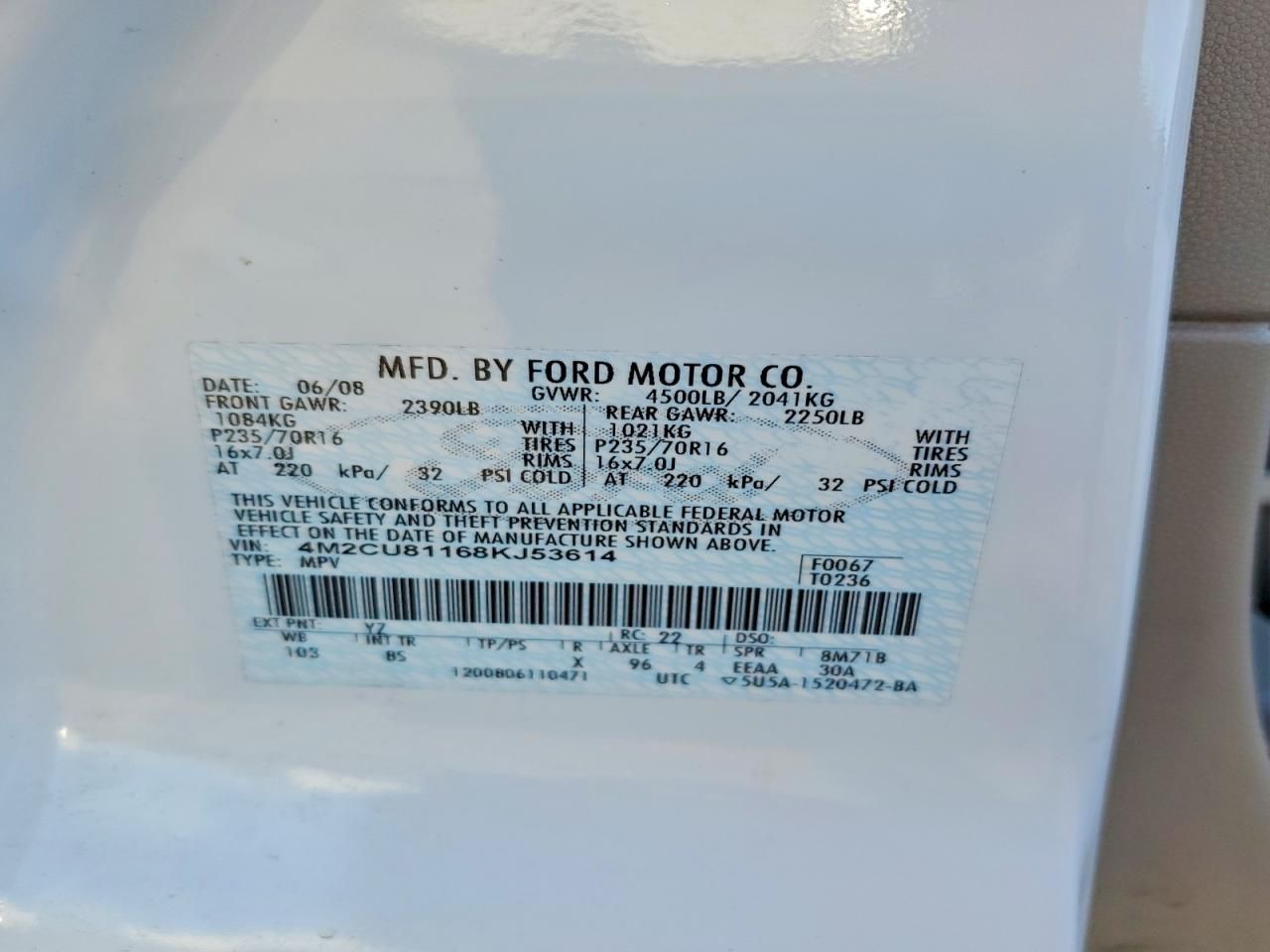 2008 Mercury Mariner