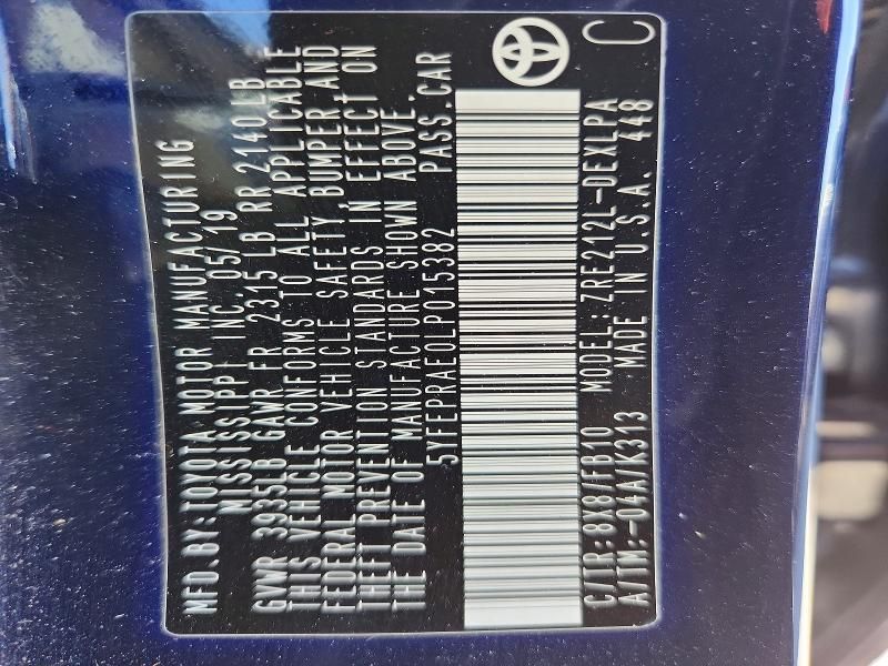 2020 Toyota Corolla le